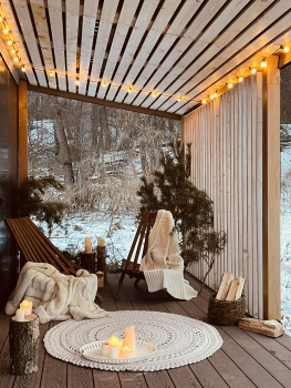 Домик с террасой 1 большая кровать — фото 3