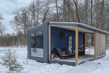 Домик с террасой 1 большая кровать — фото 12