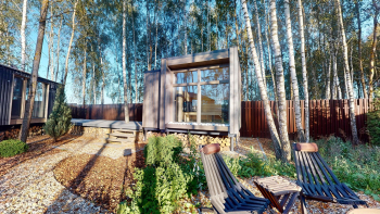 Дубль-дом с панорамной сауной и купелью — фото 8