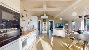 Дубль-дом с панорамной сауной и купелью — фото 12