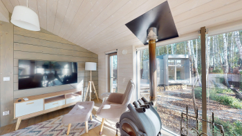 Дубль-дом с панорамной сауной и купелью — фото 14