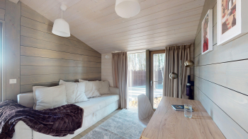 Дубль-дом с панорамной сауной и купелью — фото 11