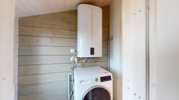 Дубль-дом с панорамной сауной и купелью — фото 18