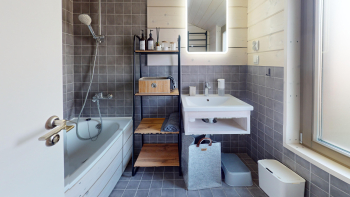 Дубль-дом с панорамной сауной и купелью — фото 17