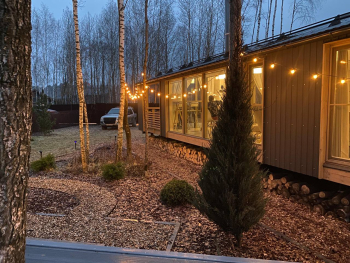 Дубль-дом с панорамной сауной и купелью — фото 7