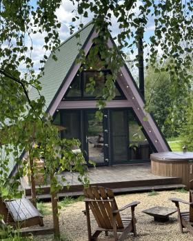 Участок с домиком "Баклажан" с камином и купелью на террасе купелью — фото 24