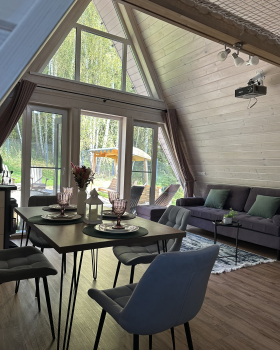 Участок с домиком "Баклажан" с камином и купелью на террасе купелью — фото 14