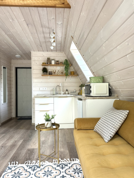 Участок с домиком "Репа"  с купелью на террасе — фото 2