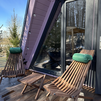 Участок с домиком "Баклажан" с камином и купелью на террасе купелью — фото 21