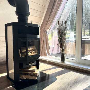 Участок с домиком "Баклажан" с камином и купелью на террасе купелью — фото 15