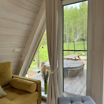 Участок с домиком "Репа"  с купелью на террасе — фото 20