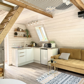 Участок с домиком "Репа"  с купелью на террасе — фото 15