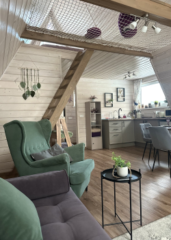 Участок с домиком "Баклажан" с камином и купелью на террасе купелью — фото 19