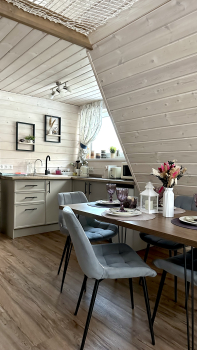 Участок с домиком "Баклажан" с камином и купелью на террасе купелью — фото 22