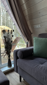 Участок с домиком "Баклажан" с камином и купелью на террасе купелью — фото 8