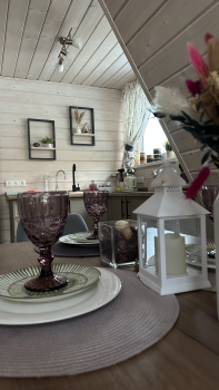 Участок с домиком "Баклажан" с камином и купелью на террасе купелью — фото 16