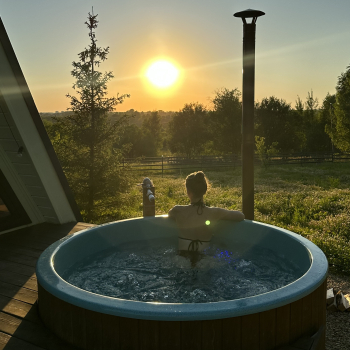 Участок с домиком  "Кабачок" с купелью на террасе и камином. — фото 2