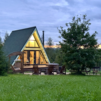 Участок с домиком  "Кабачок" с купелью на террасе и камином. — фото 1