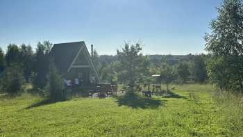 Участок с домиком  "Кабачок" с купелью на террасе и камином. — фото 14