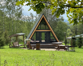 Участок с домиком  "Морковь" с купелью на террасе — фото 14