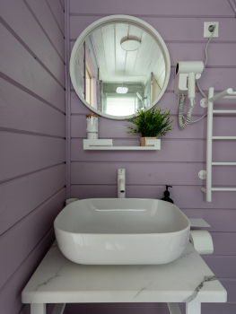 Участок с домиком "Баклажан" с камином и купелью на террасе купелью — фото 11