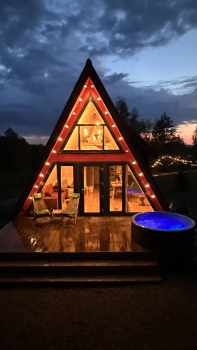 Дом "Помидор" с купелью на террасе и камином — фото 1