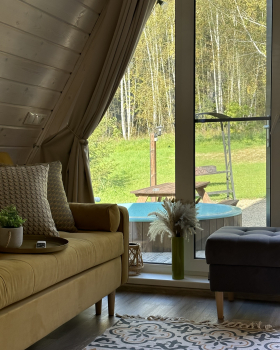 Участок с домиком "Репа"  с купелью на террасе — фото 31