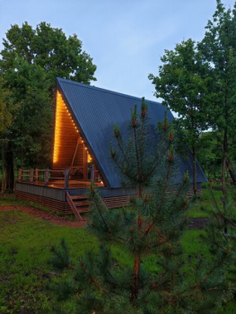 Дом А-Фрейм с видом на реку (охотничий) — фото 1