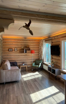 Дом из бревна “Синий” с сауной и купелью — фото 5