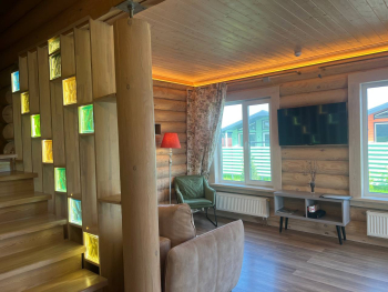 Дом из бревна “Синий” с сауной и купелью — фото 4