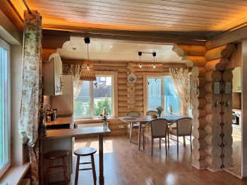 Дом из бревна “Зелёный” с сауной и купелью — фото 4