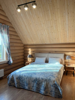 Дом из бревна “Зелёный” с сауной и купелью — фото 6