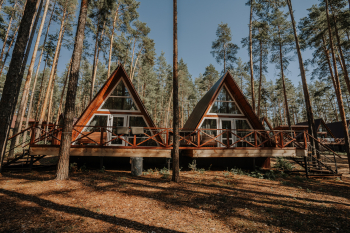 Комплекс из 2 А-фрейм домов — фото 14