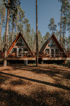 Комплекс из 2 А-фрейм домов — фото 1