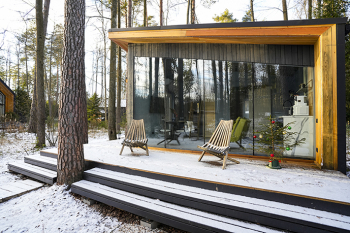 Панорамный домик с сауной — фото 1