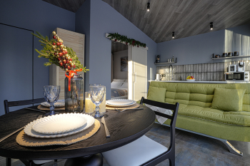 Панорамный домик с сауной — фото 9