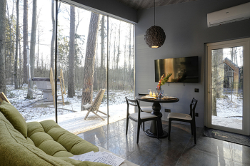 Панорамный домик с сауной — фото 12