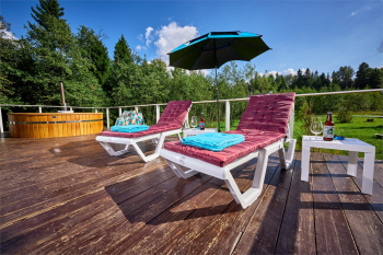 ШАЛЕ ДЕ ЛЮКС ИЗ БРУСА С КУПЕЛЬЮ НА ДРОВАХ — фото 4