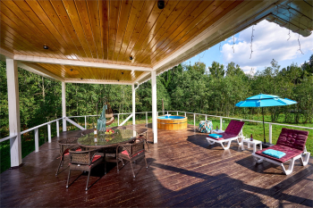 ШАЛЕ ДЕ ЛЮКС ИЗ БРУСА С КУПЕЛЬЮ НА ДРОВАХ — фото 5