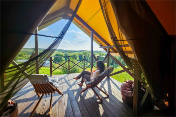 Сафари-тент утепленный с террасой 2+1 — фото 13