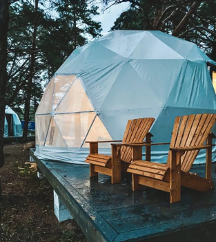 Геокупол с видом на озеро — фото 1