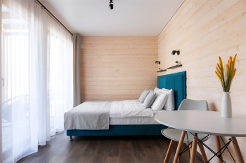 Однокомнатный домик с панорамными окнами и террасой — фото 3