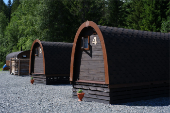 Арочный домик на краю леса с торцевым входом — фото 3