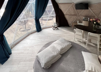 Купольный дом-сфера с бочкой фурако — фото 2