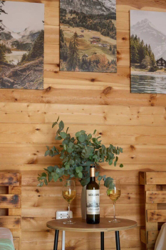 Деревянный эко-домик на 4 человека с двуспальной кроватью — фото 10