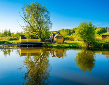 Бунгало  №12 с баней бочкой и купелью — фото 1