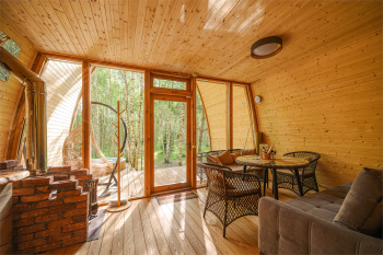 Панорамный эко-дом с горячей купелью — фото 7