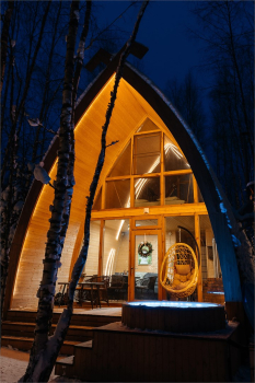 Панорамный эко-дом с горячей купелью — фото 3