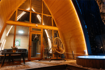 Панорамный эко-дом с горячей купелью — фото 4