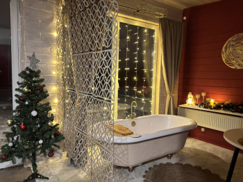 домик 1 с ванной у панорамного окна — фото 1